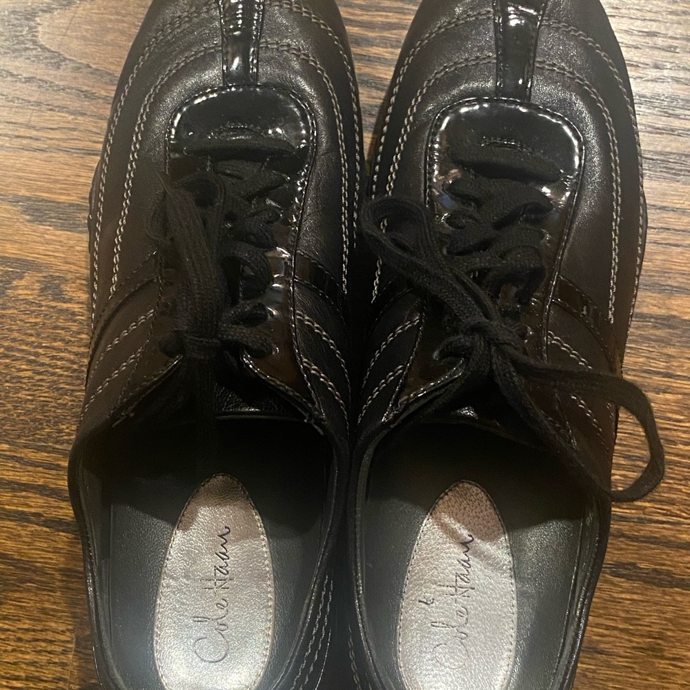 Cole Haan Black Leather Women's Sneakers collab with Nike